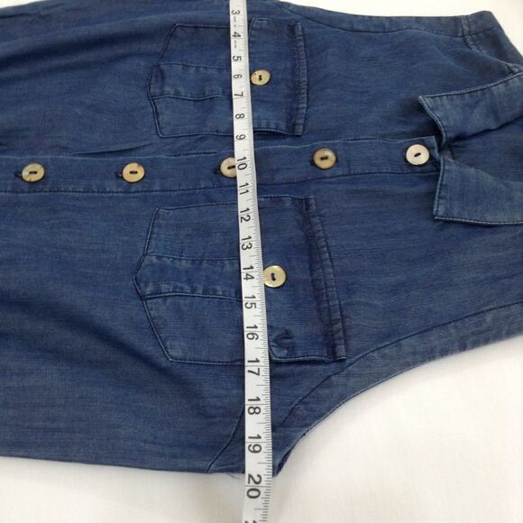 True Religion Sleeveless Denim Utility Jumpsuit Romper Size X-Small - Picture 4 of 8